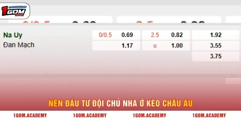 Nên đầu tư đội chủ nhà ở kèo châu Âu